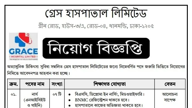 গ্রেস-হাসপাতাল-লিমিটেডে-নার্স-নিয়োগ-বিজ্ঞপ্তি