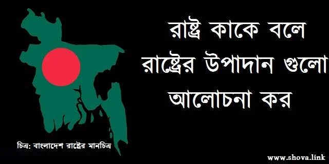 রাষ্ট্র কাকে বলে রাষ্ট্রের উপাদান গুলো আলোচনা কর