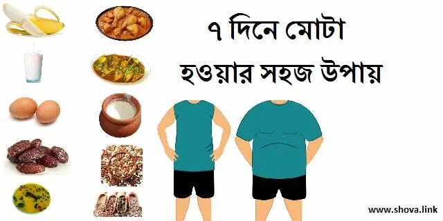 ৭ দিনে মোটা হওয়ার সহজ উপায়